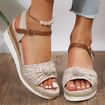 Azure Wedge Sandals