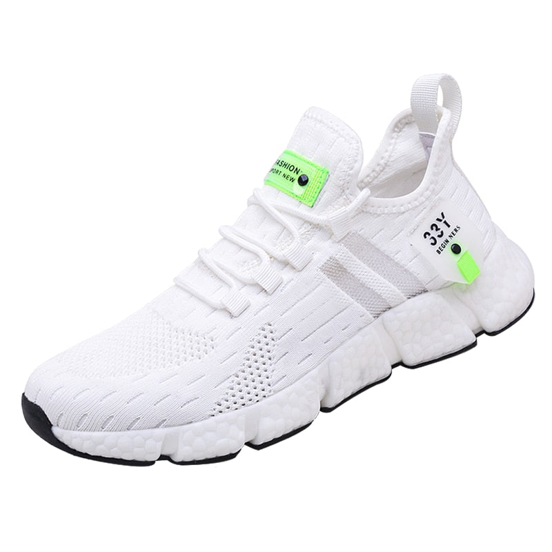 AeroFlex White/White - Men's Comfortable Sneakers